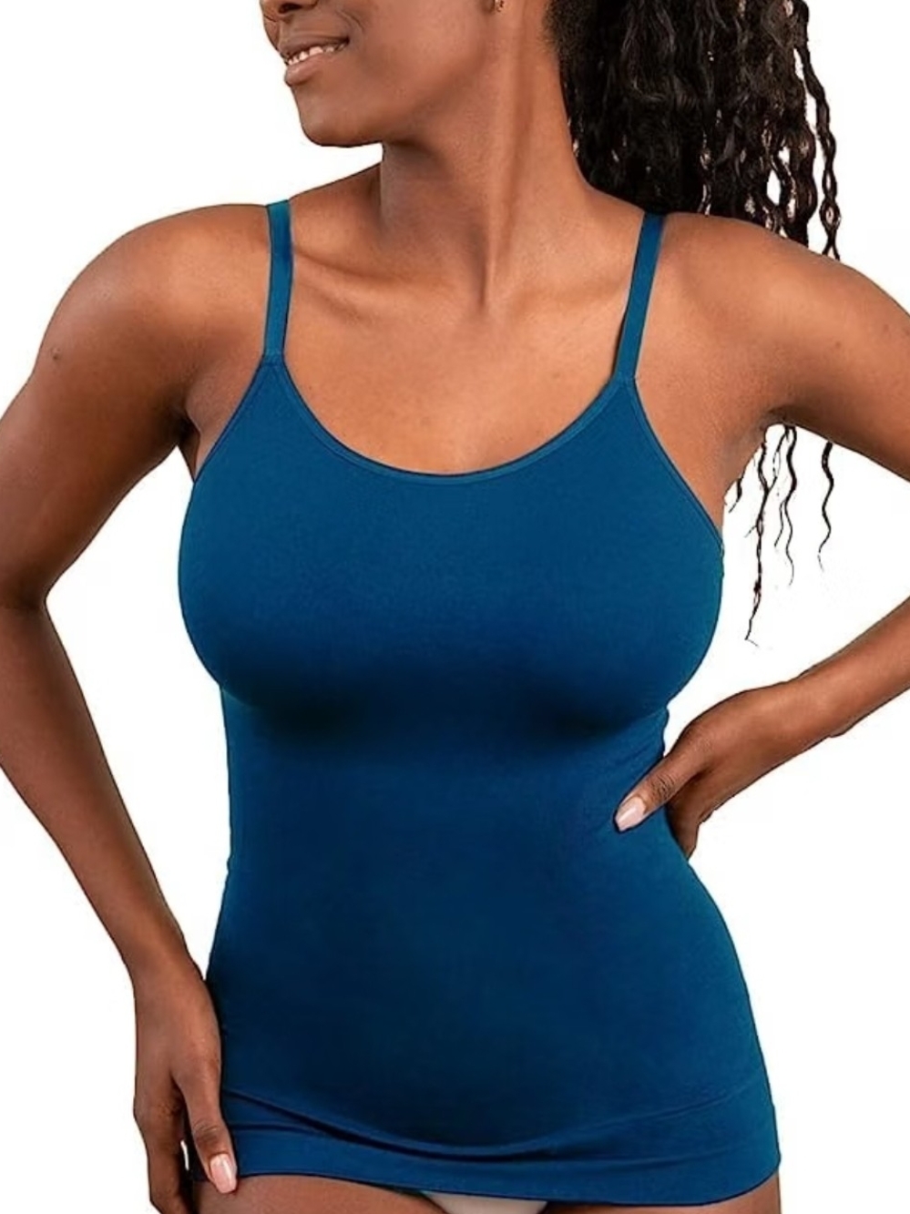 Shapermint Essentials All Day Everyday Swoop Neck Cami Size Medium BLUE